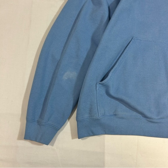 Carhartt Sweatshirt Mens Large Original Fit Hoodie Pocket Workwear School Blue - Picture 7 of 10